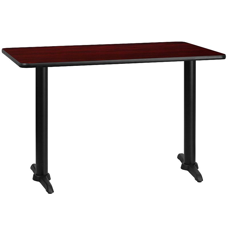 Flash Furniture 31.125-in. Rectangular Laminate Table Top Dining Table, Bro