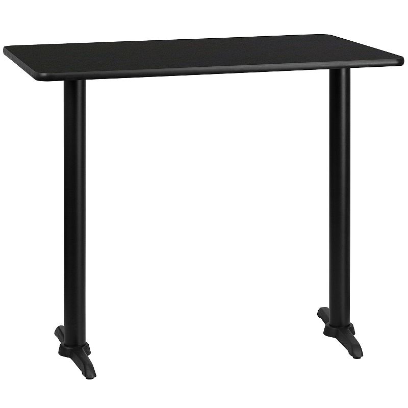 Flash Furniture Rectangular Laminate Top 43-in. Bar Height Table, Black