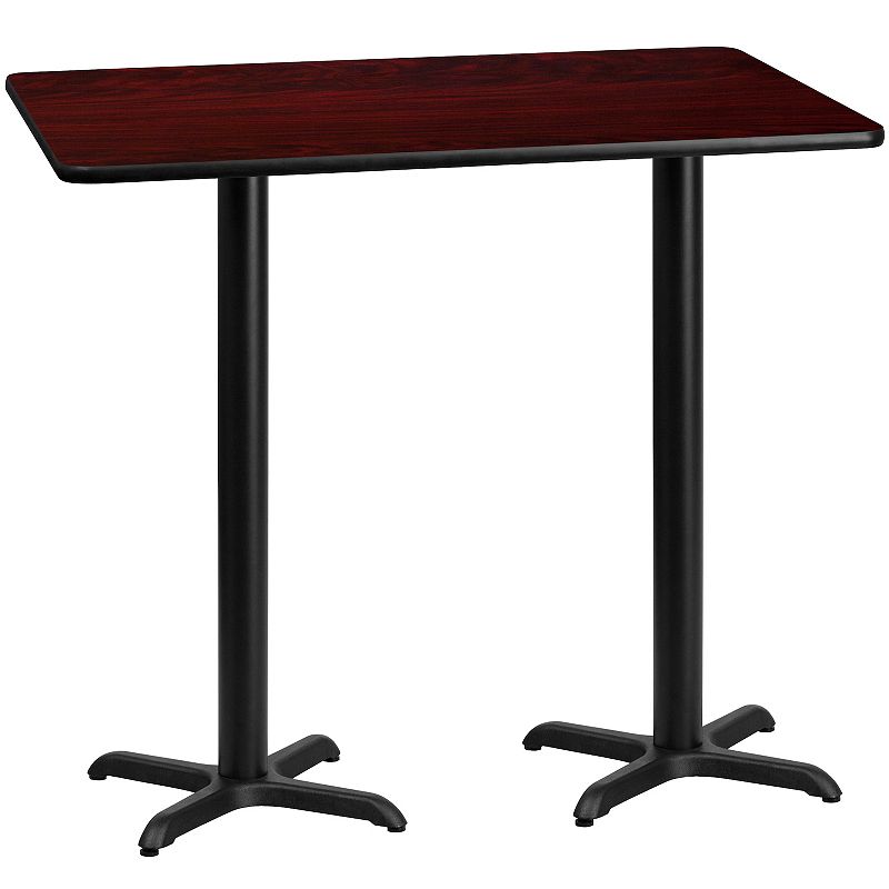 Flash Furniture 43-in. Rectangular Laminate Table Top Bar Table, Brown