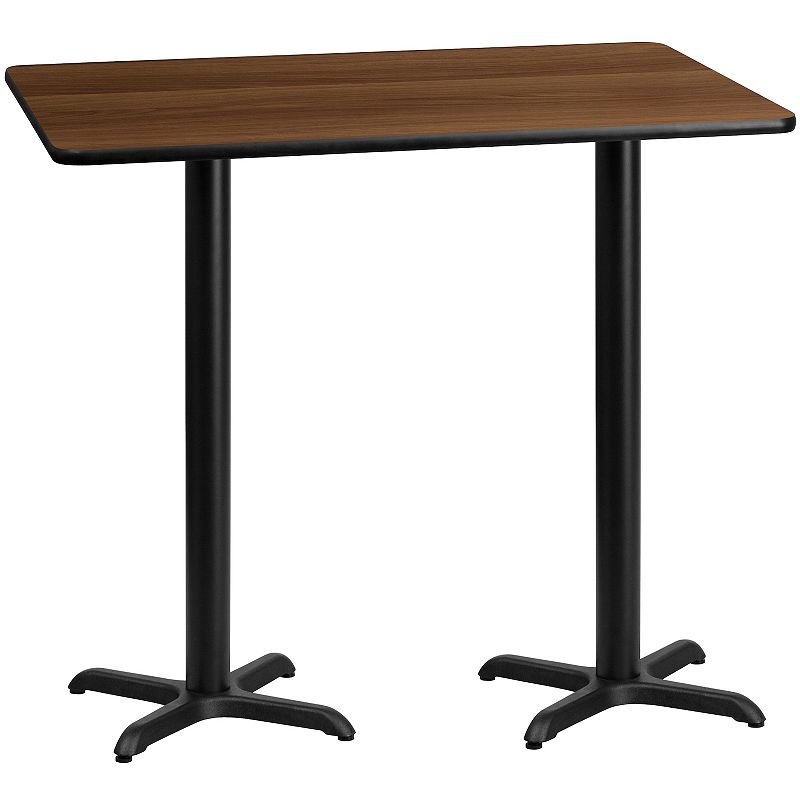 Flash Furniture 43-in. Rectangular Laminate Table Top Bar Table, Brown