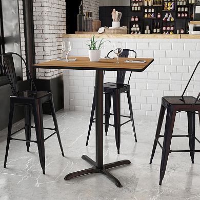 Flash Furniture Square Shape Laminate Top Bar Table