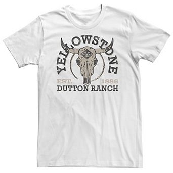 Big & Tall Yellowstone Dutton Ranch Skull Logo Tee