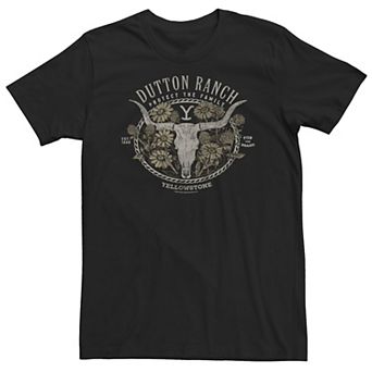 Big & Tall Yellowstone Dutton Ranch Floral Logo Tee