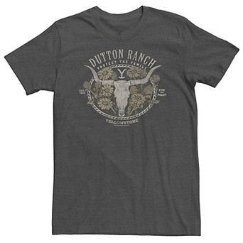 Big & Tall Yellowstone Dutton Ranch Floral Logo Tee