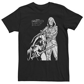 Big & Tall Marvel Moon Knight MK Line Art Duo Tee
