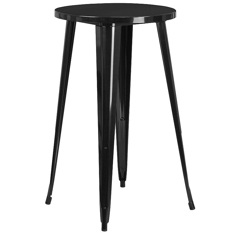 Flash Furniture Commercial Round Indoor / Outdoor Bar Table, Black