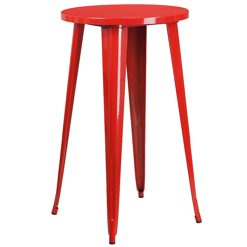 Flash Furniture Commercial Round Indoor / Outdoor Bar Table, Red