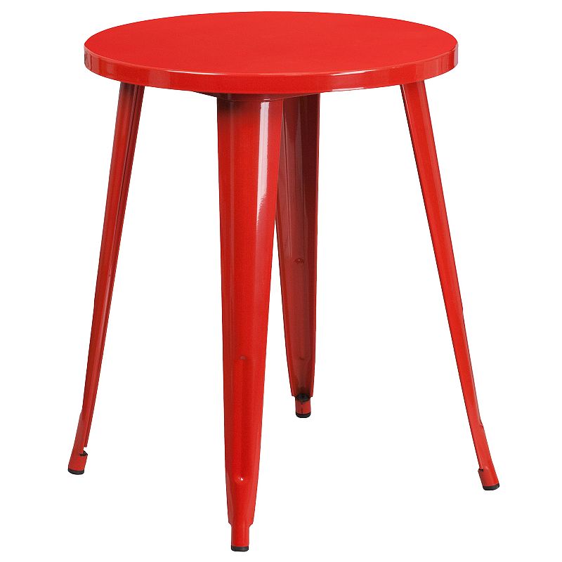 Flash Furniture Commercial Round Indoor / Outdoor Bistro Table, Red