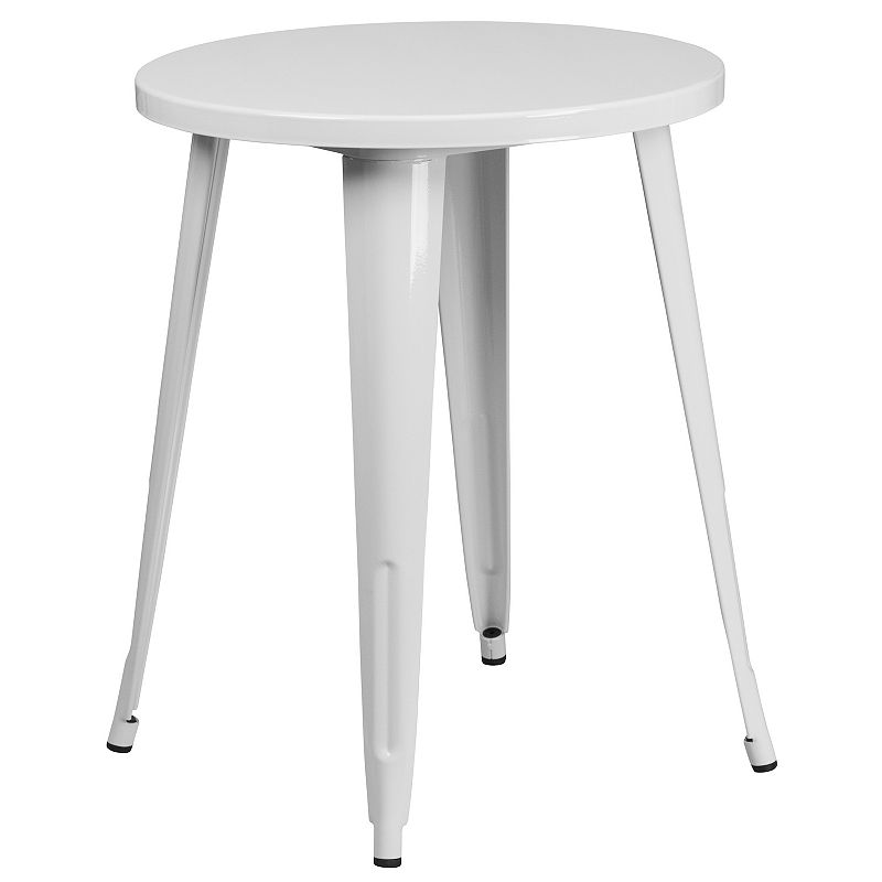 Flash Furniture Commercial Round Indoor / Outdoor Bistro Table, White
