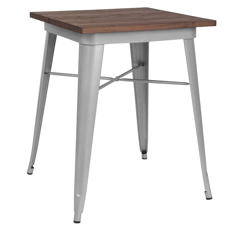 Flash Furniture Square Dining Table, Grey