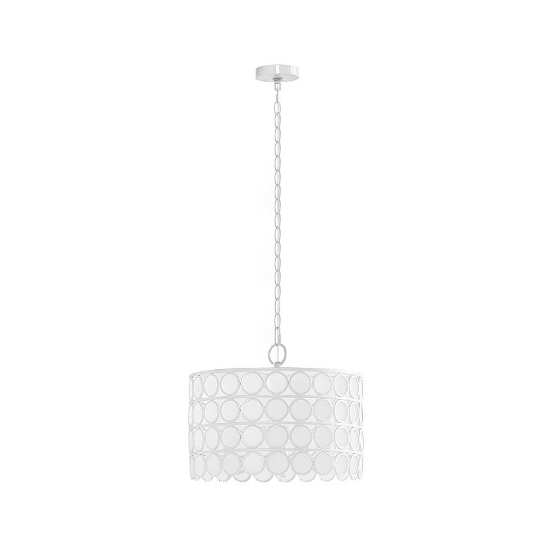 Hampton Hill Abbot 4-Light Drum-Shaped Chandelier, White