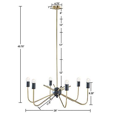 Hampton Hill Alexis 6-Light Two-Tone Chandelier