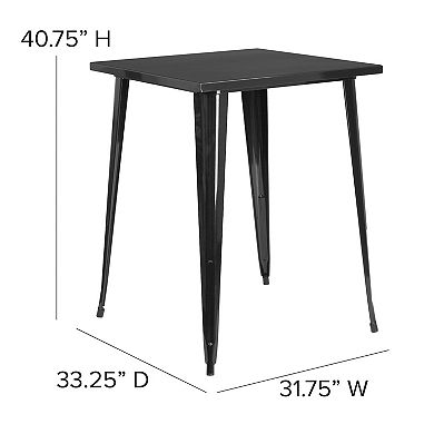 Flash Furniture Commercial Square Indoor / Outdoor Bar Table