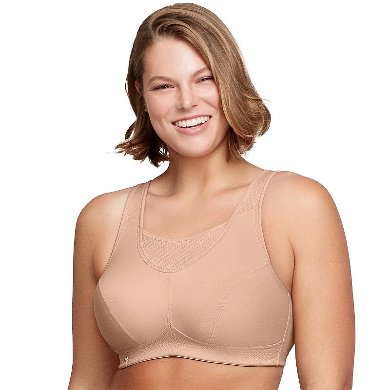Plus Size Glamorise Full-Figure No-Bounce Camisole Wireless Sports Bra 1066, Women's, Size: 38 G, Cafe