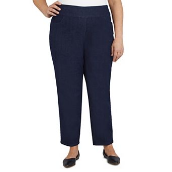 Plus Size Alfred Dunner Classics Pull-On Straight-Leg Denim Pants