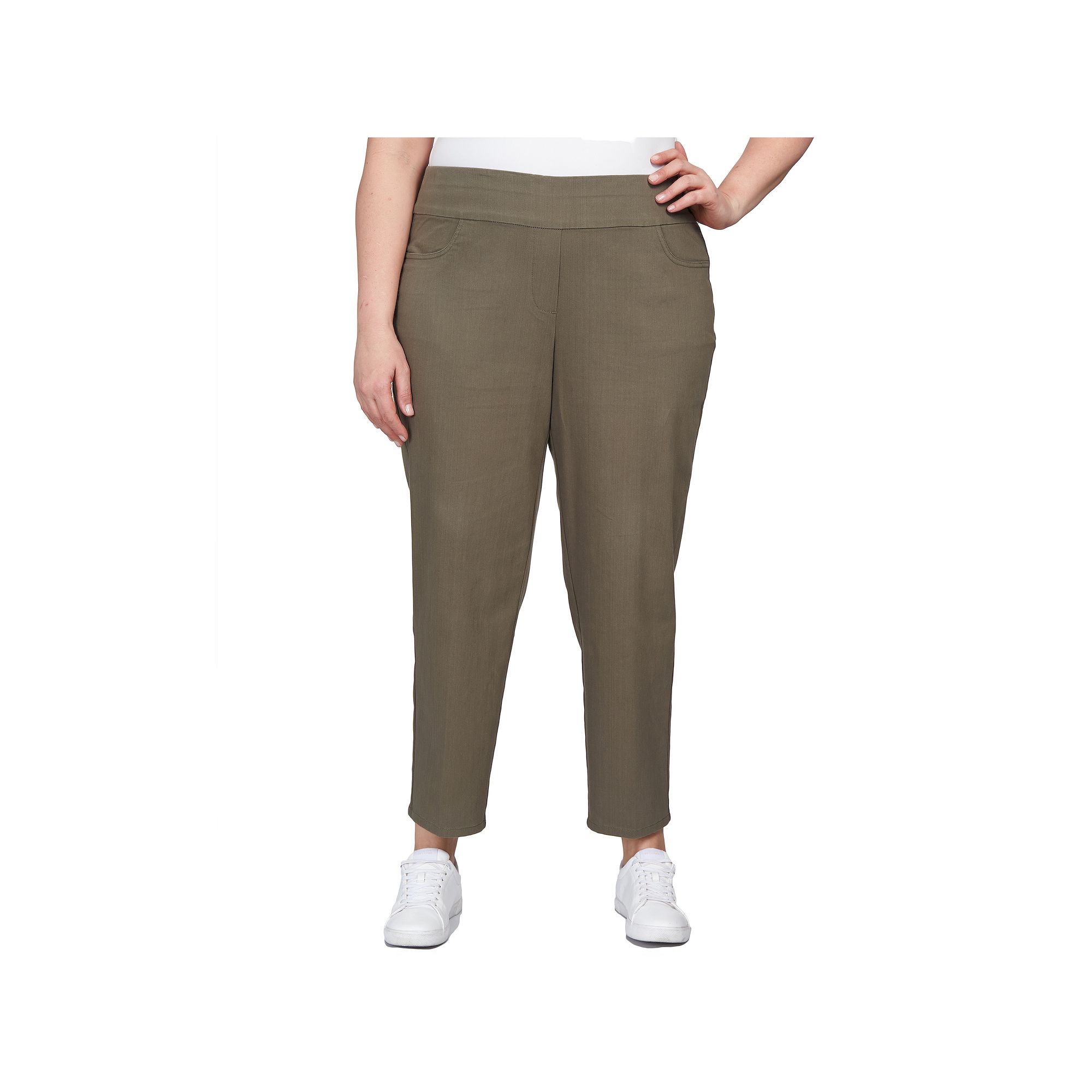 Plus Size Alfred Dunner Classics Pull-On Straight-Leg Denim Pants, Womens,