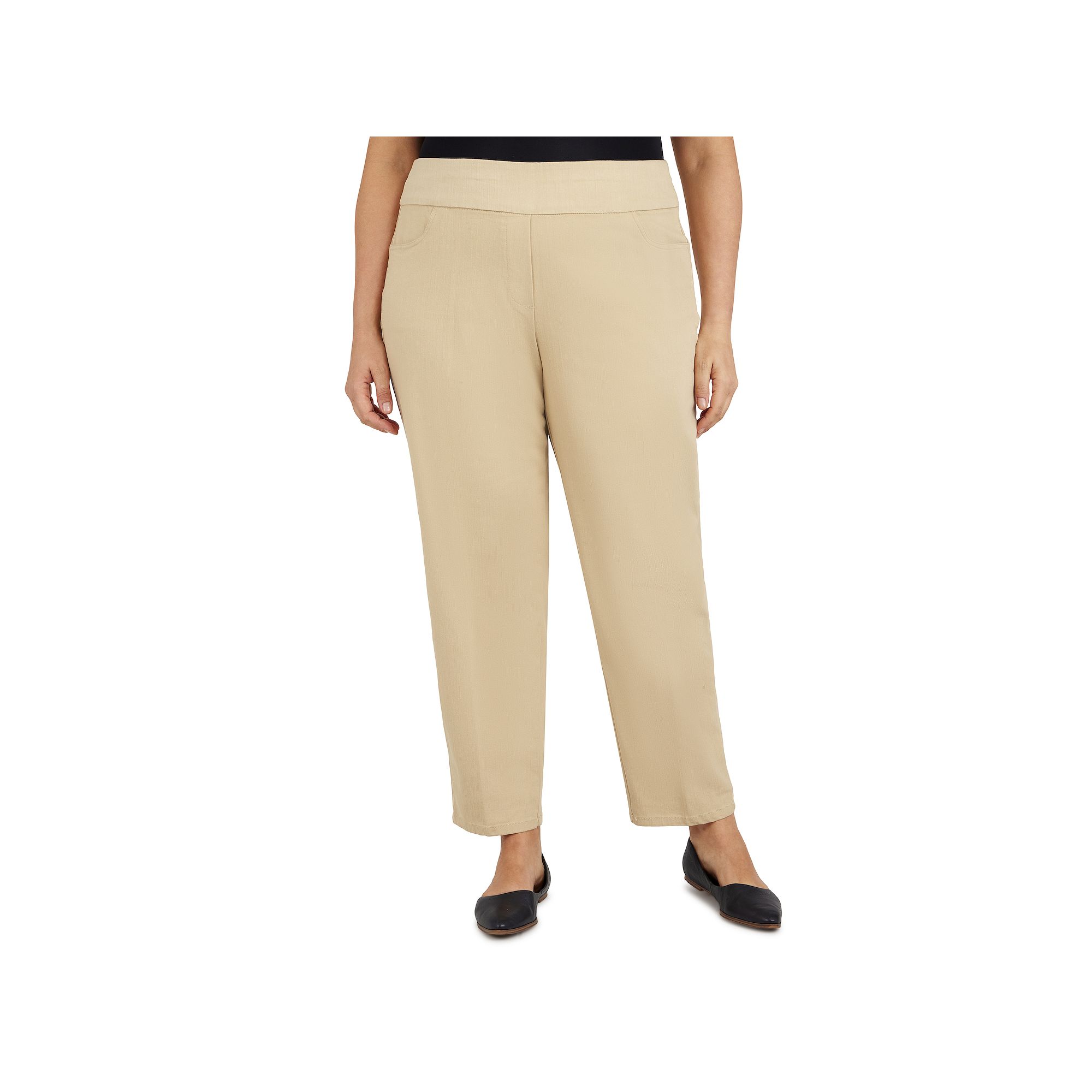 Plus Size Alfred Dunner Classics Pull-On Straight-Leg Denim Pants, Womens,