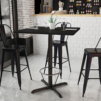 Flash Furniture Square Laminate Top Bar Height Table