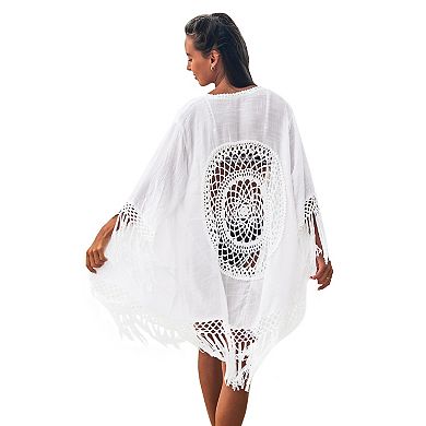 Women's Cupshe Tassel Long Kimono Swim Cover-Up