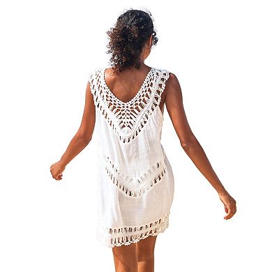 Women's Cupshe Crochet Tunic Swim Cover-Up Dress