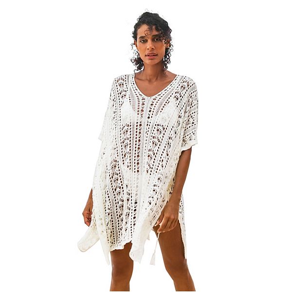 Women s CUPSHE Crochet Lace Sheer Swim Cover Up