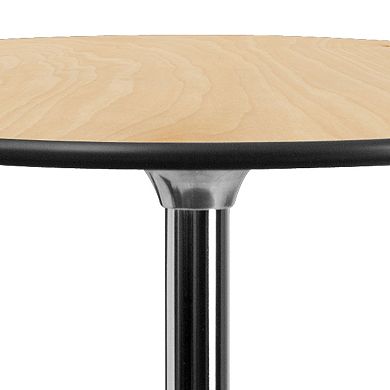 Flash Furniture Round Adjustable Cocktail Bar Table