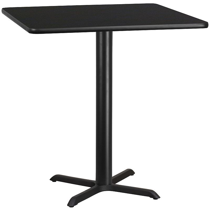Flash Furniture 43-in. Square Laminate Top Bar Table, Black
