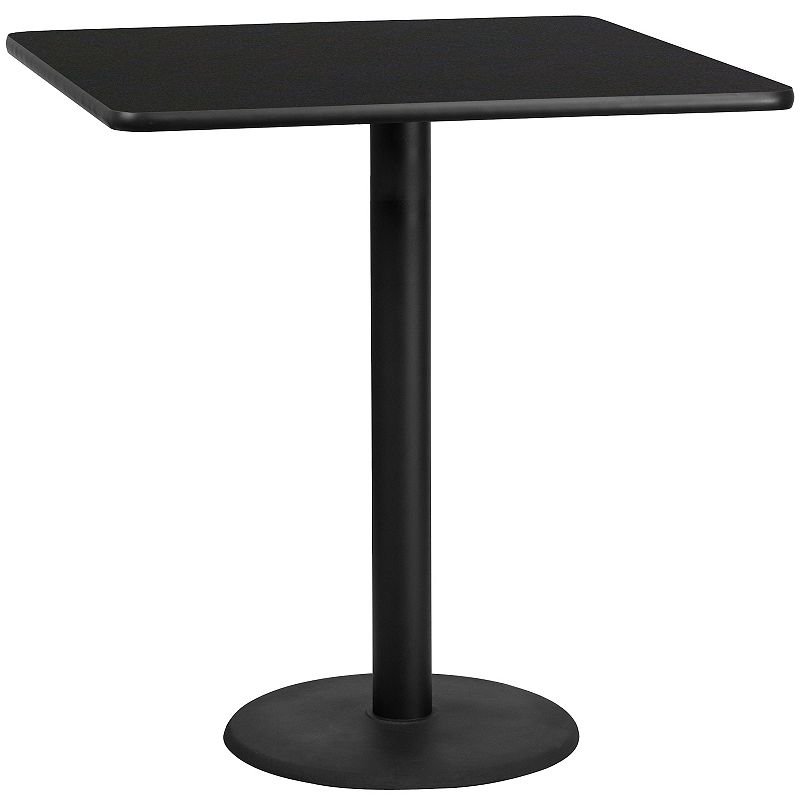 Flash Furniture 43-in. Square Laminate Top Bar Height Table, Black