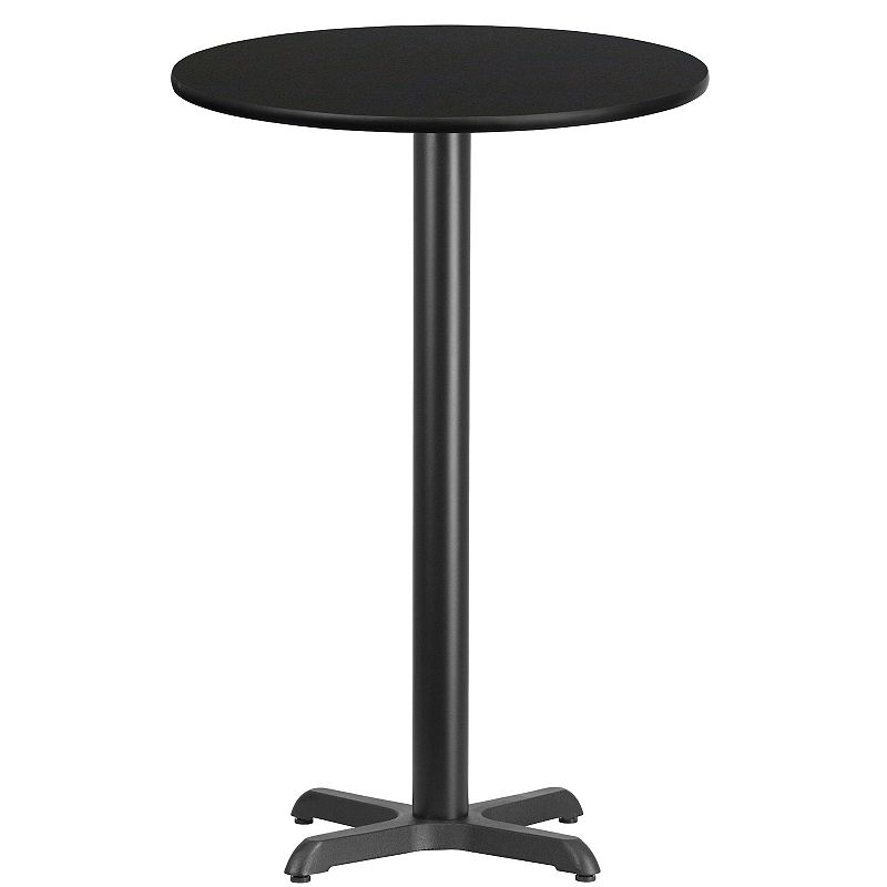 Flash Furniture 43-in. Round Laminate Top Bar Height Table, Black