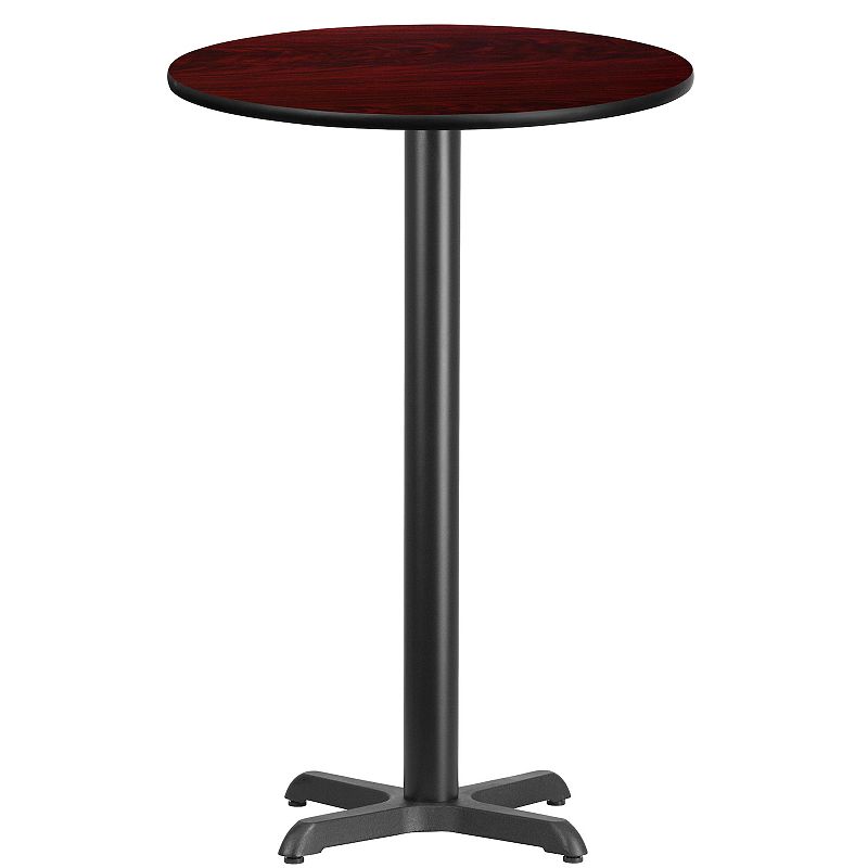 Flash Furniture 43-in. Round Laminate Top Bar Height Table, Brown