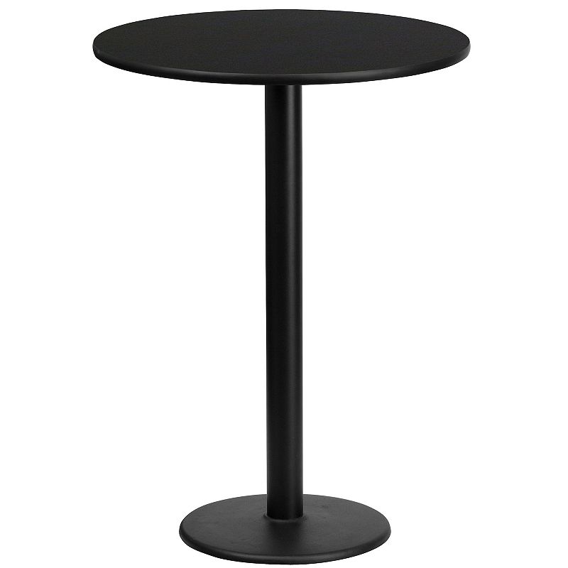 Flash Furniture 43-in. Laminate Top Round Bar Height Table, Black
