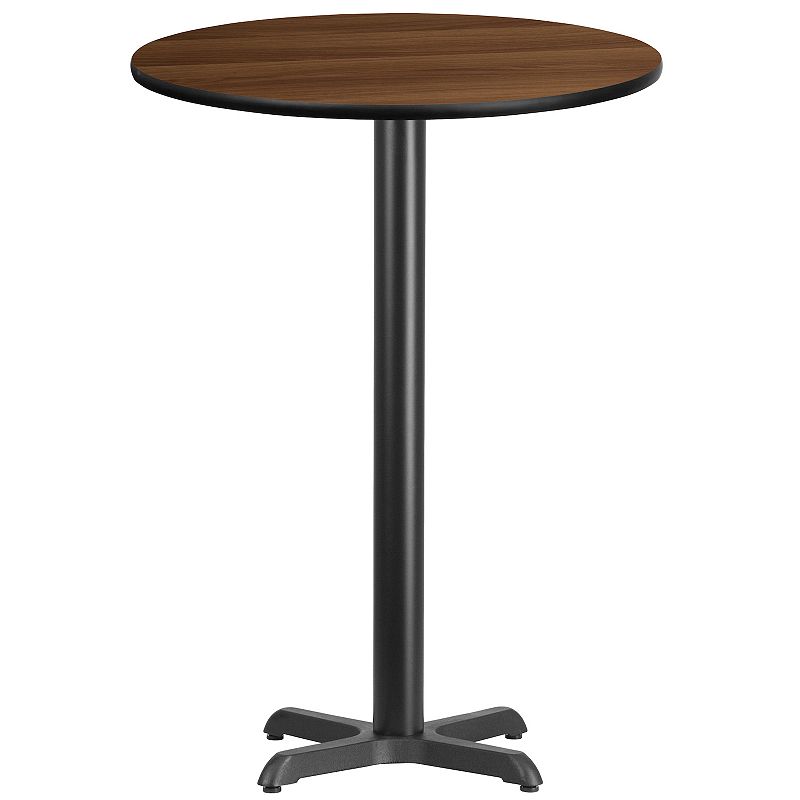 Flash Furniture 43-in. Round Laminate Top Bar Table, Brown
