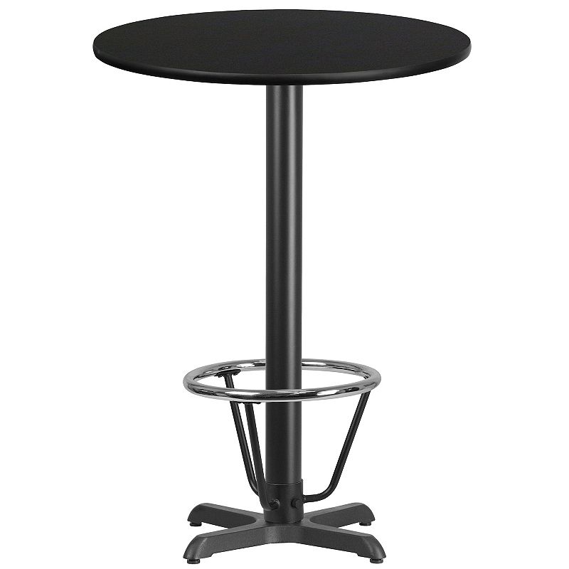 Flash Furniture Laminate Top 43-in. Round Bar Table, Black