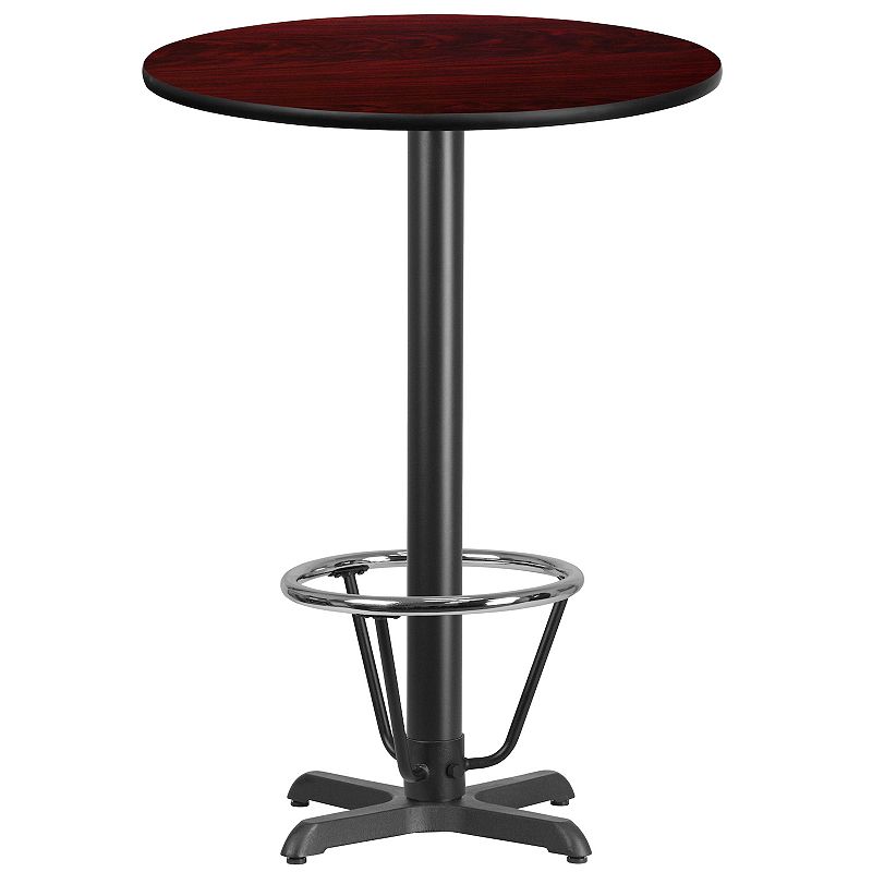 Flash Furniture Laminate Top 43-in. Round Bar Table, Brown