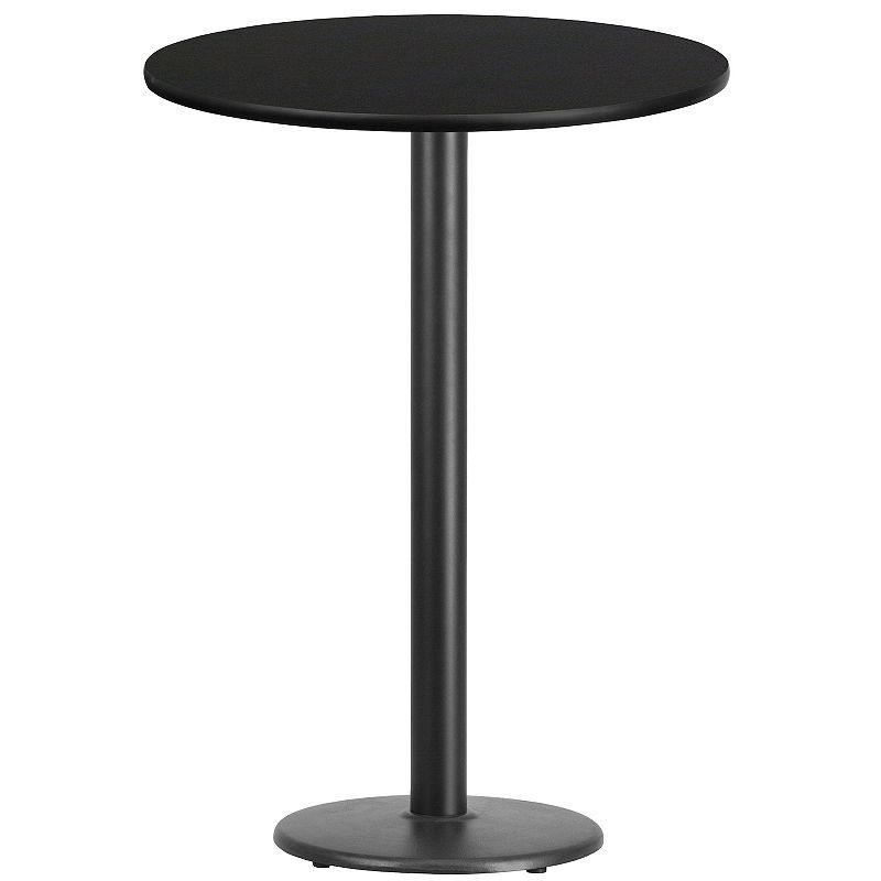 Flash Furniture 43-in. Laminate Top Round Bar Table, Black