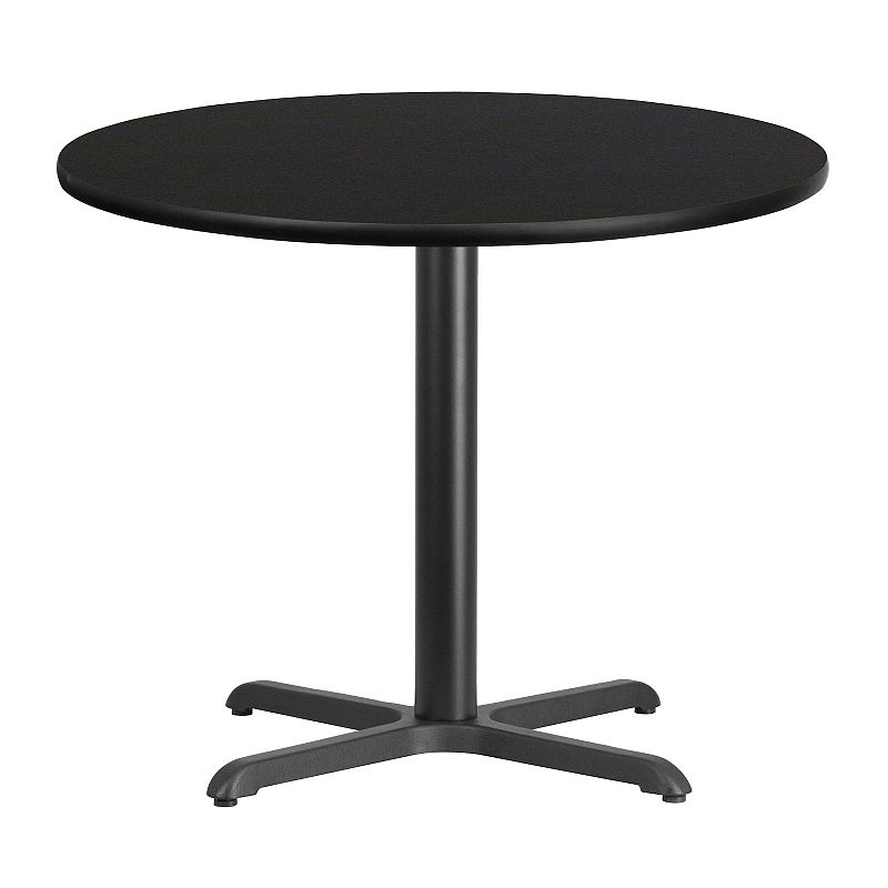 Flash Furniture 31-in. Laminate Top Round Dining Table, Black