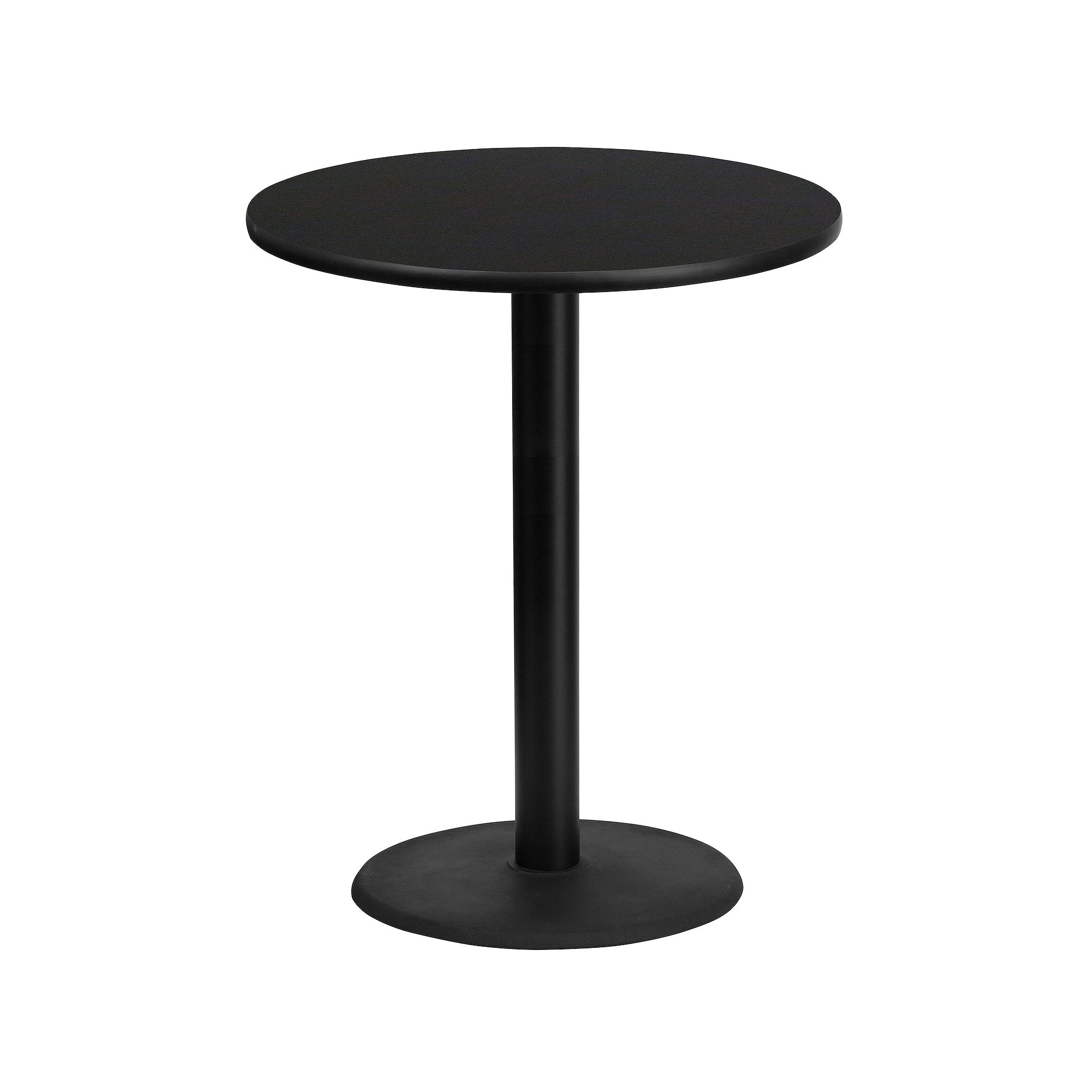 Flash Furniture Round Pedestal Laminate Top 43-in. Bar Table, Black