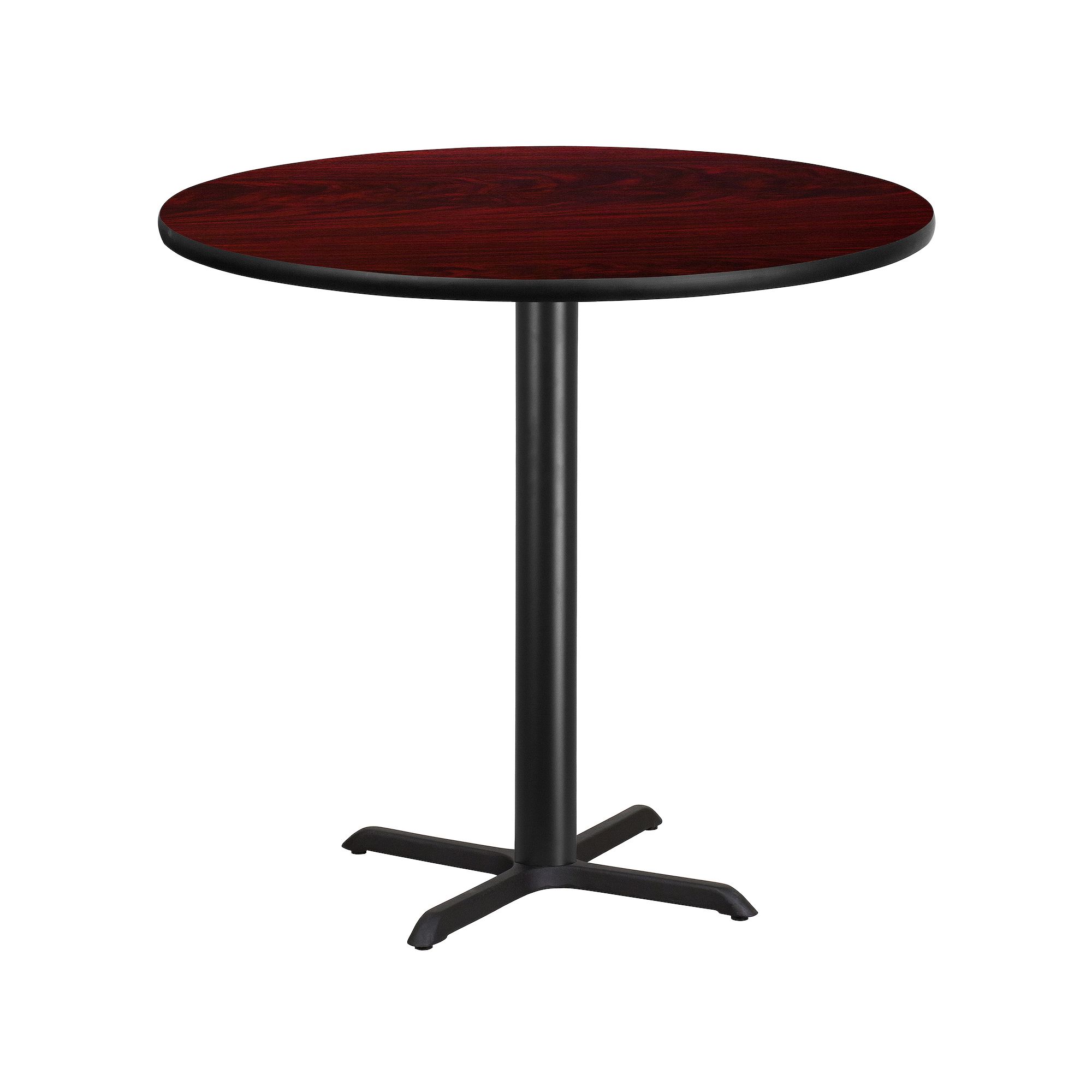 Flash Furniture 43-in. Round Laminate Top Pedestal Bar Table, Brown