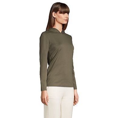 Women's Lands' End Supima Cotton Pullover Hoodie