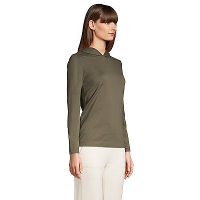 Women s Lands End Supima Cotton Pullover Hoodie
