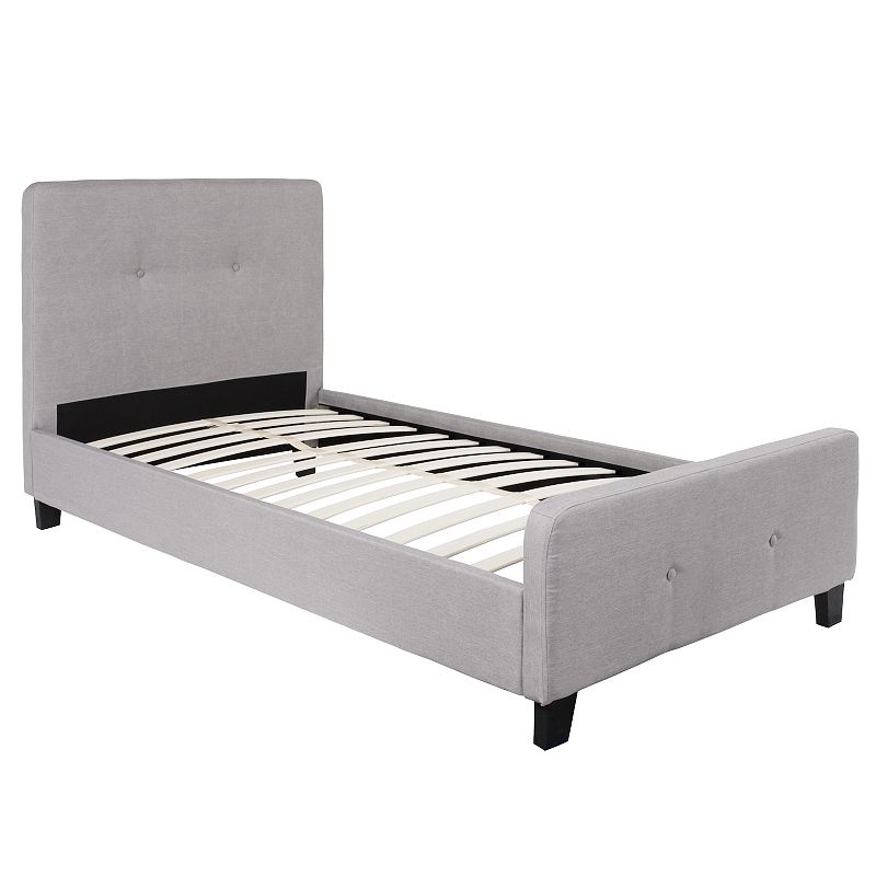 Flash Furniture Tribeca Tufted Upholstered Platform Bed, Grey, Full