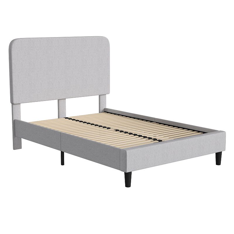 Flash Furniture Addison Upholstered Platform Bed, Grey, Queen