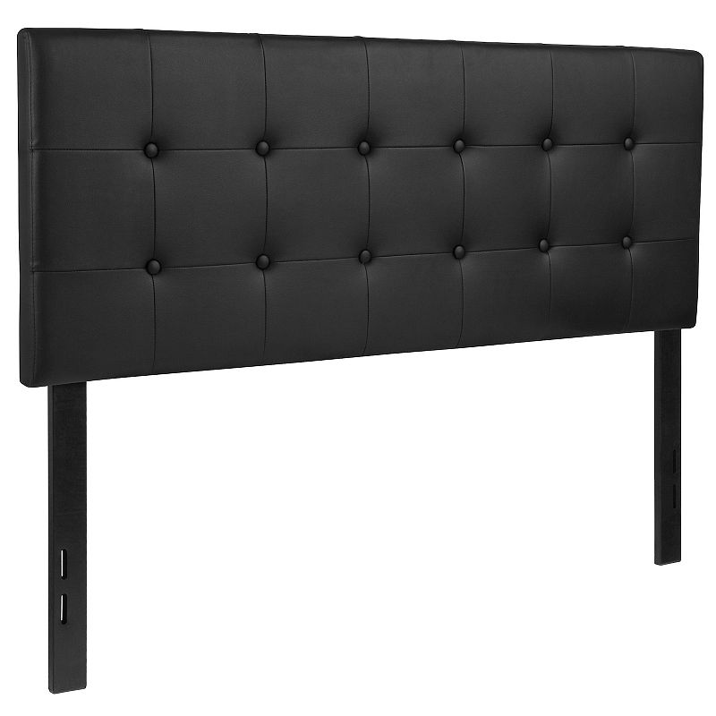 Flash Furniture Lennox Tufted Upholstered Headboard, Black, Queen