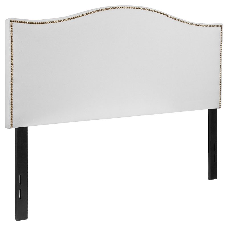 Flash Furniture Lexington Upholstered Headboard, White, Queen