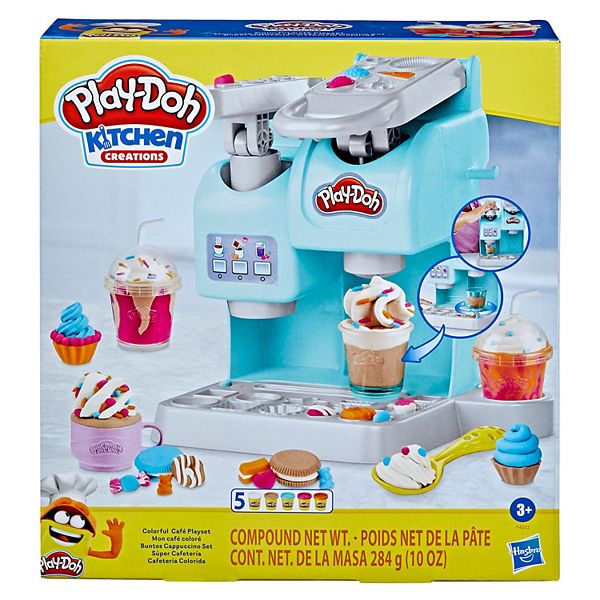 Play-Doh Tootie the Unicorn Ice Cream Set, 3 Cans of Color Swirl (8 oz) 