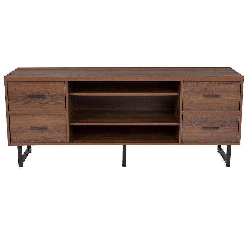 Flash Furniture Lincoln TV Stand, Brown