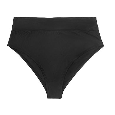 Plus Size CUPSHE High-Waist Bikini Swim Bottoms