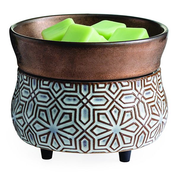 Candle Warmers Etc. Bronze Finish Geometric 2in1 Fragrance Warmer