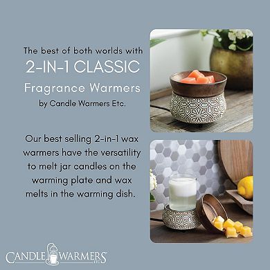 Candle Warmers Etc. Bronze Finish Geometric 2-in-1 Fragrance Warmer