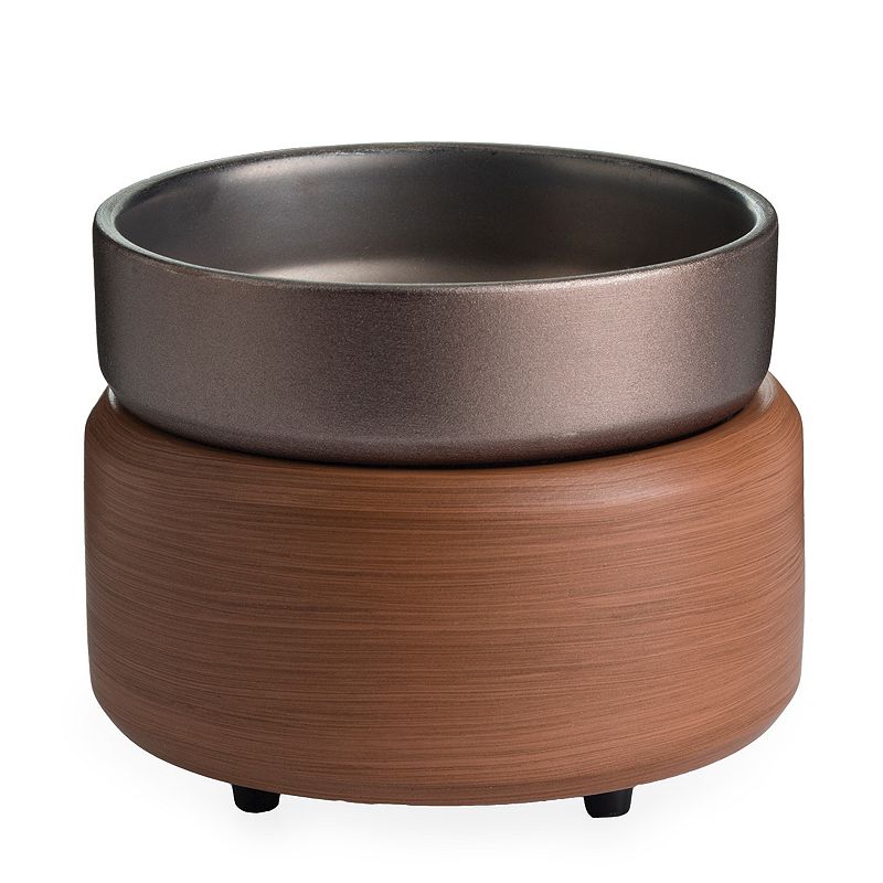 Candle Warmers Etc. Pewter Finish 2-in-1 Fragrance Warmer, Brown, Medium